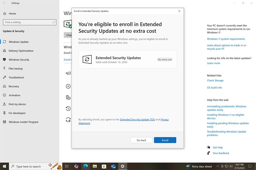 So erhalten Sie ein weiteres Jahr kostenlose Windows 10-Updates