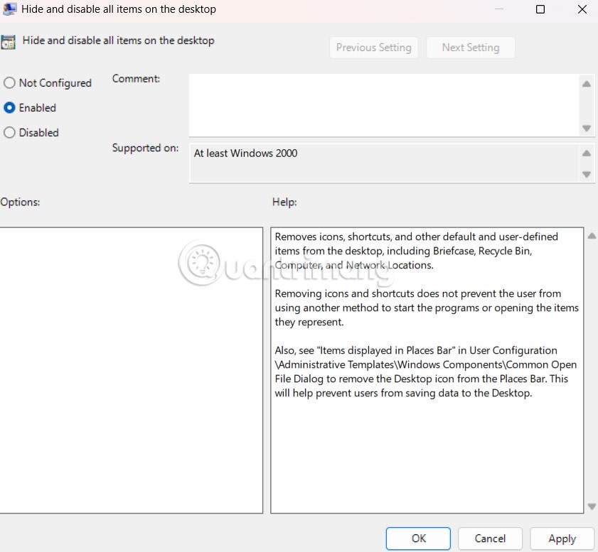 How to hide icons on Windows 11 desktop?