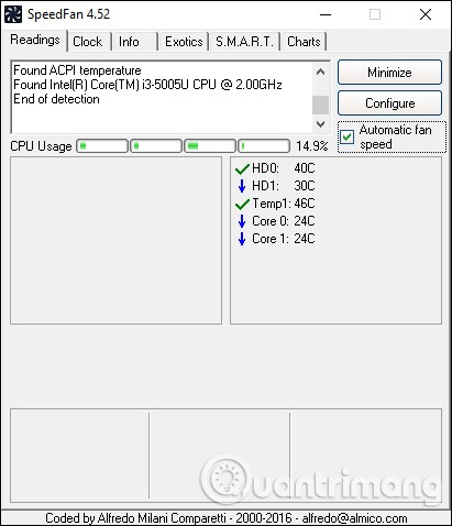SpeedFanを使ってCPU温度とコンピューターのファン速度を確認する方法