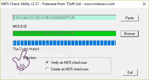 Check MD5 and SHA1 to check file integrity