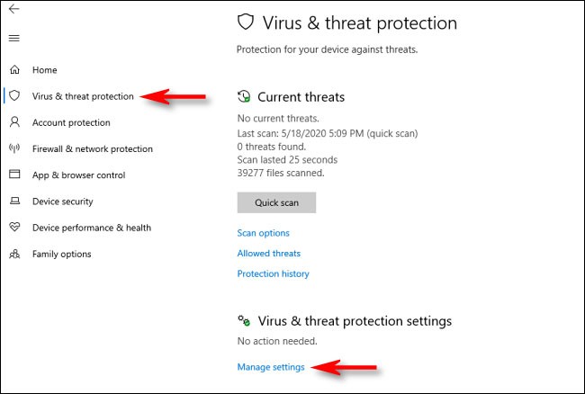 How to add exceptions in Windows Defender on Windows 10