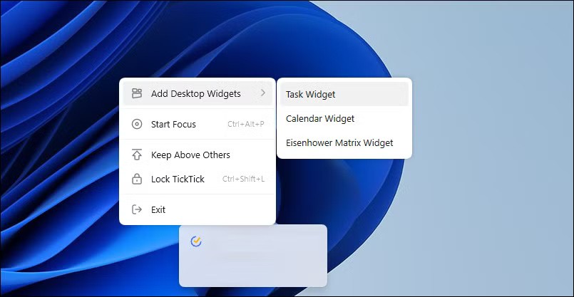 How to use TickTick desktop widget instead of to-do apps