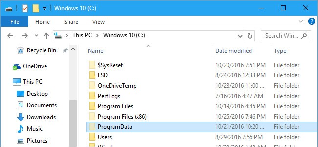 Cos'è la cartella ProgramData in Windows?