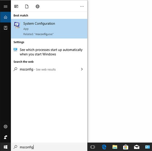 Cara Membuka dan Menggunakan MSConfig pada Windows 10