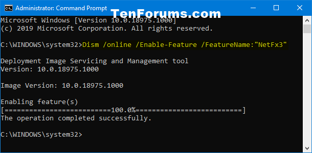 Instrucțiuni pentru instalarea .NET Framework 3.5 pe Windows 10