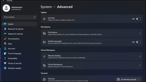 如何在 Windows 11 上啟用進階設定 如何在 Windows 11 上啟用進階設定