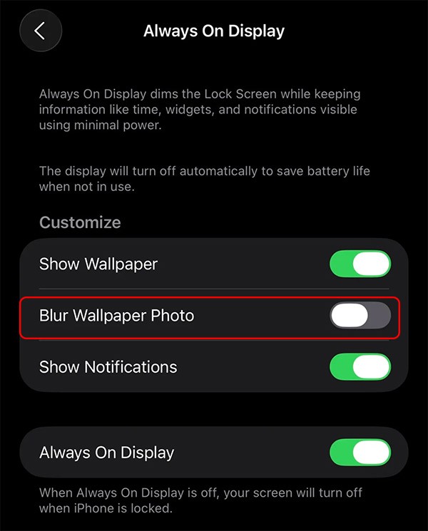 Comment désactiver l'effet de flou de l'écran de verrouillage sur iPhone