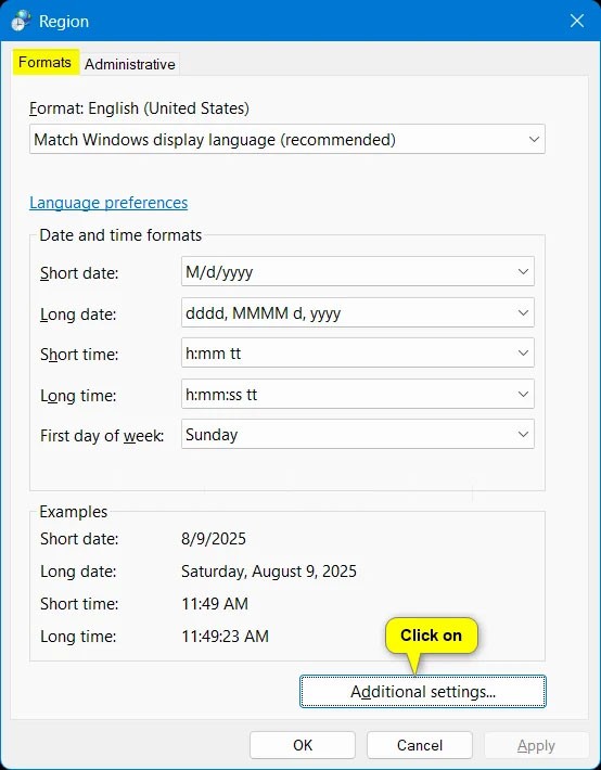 Comment changer le format de devise dans Windows 11