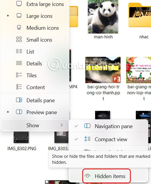 Windows 11'de yazılım kullanmadan dosyalar nasıl gizlenir ve gösterilir