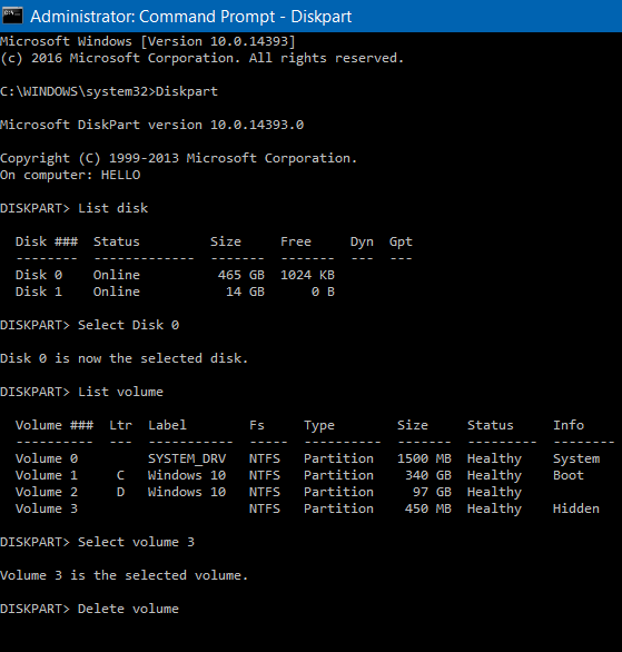 Here's How to Delete the Recovery Partition and the 450 MB Recovery Partition on Windows 10