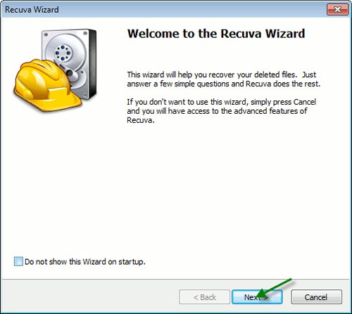 Recuperar datos borrados con Recuva Portable en Windows 7
