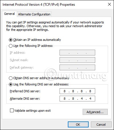 Google DNS 8.8.8.8 ve 8.8.4.4'ü değiştirme talimatları
