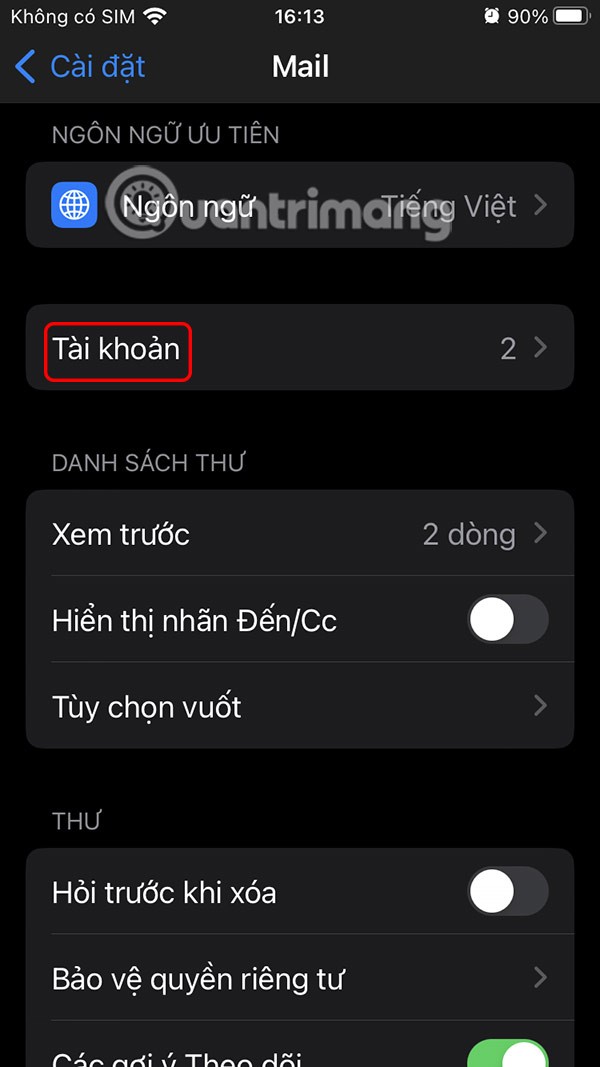 Instrucțiuni pentru deconectarea de la Mail pe iPhone