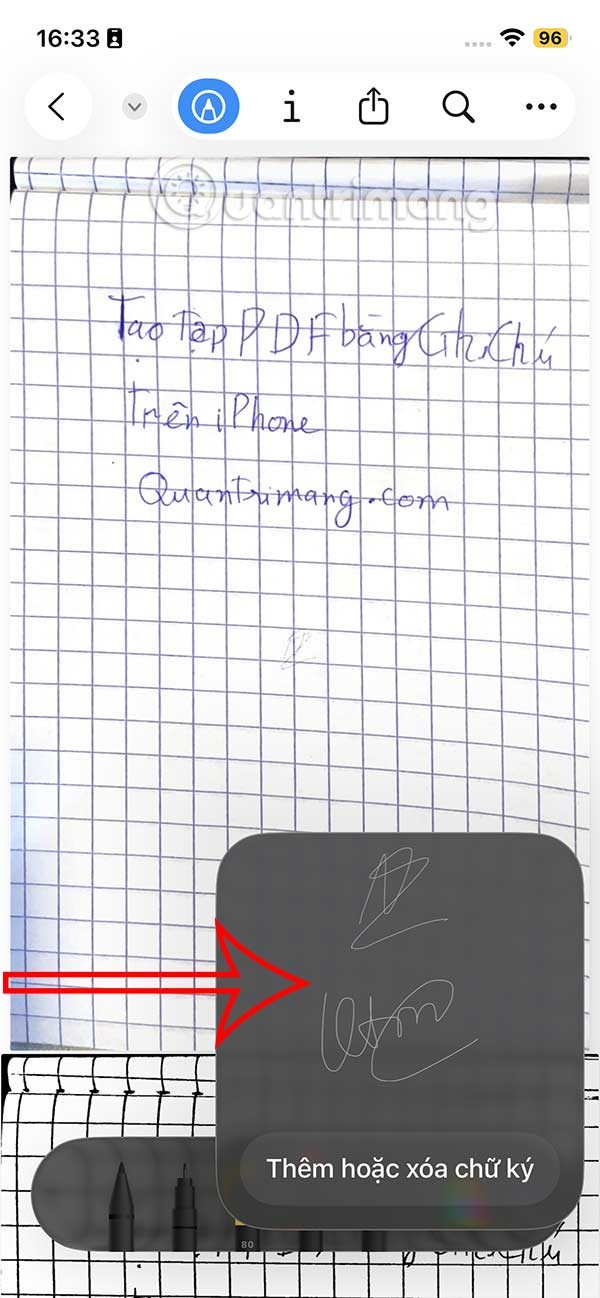 So erstellen Sie eine Dokumentsignatur auf dem iPhone
