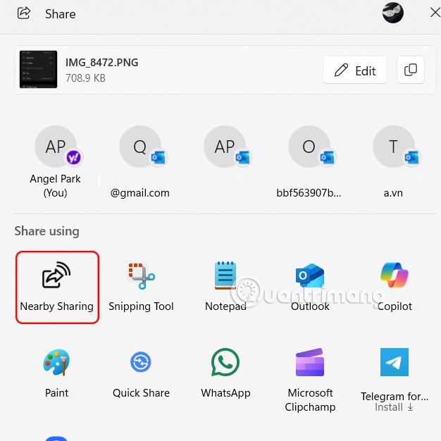 Instructions pour partager des fichiers à l'aide du partage à proximité Windows 11 Instructions pour partager des fichiers à l'aide du partage à proximité Windows 11