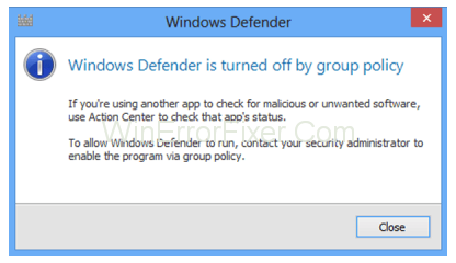 Windows Defender blocat de politica de grup