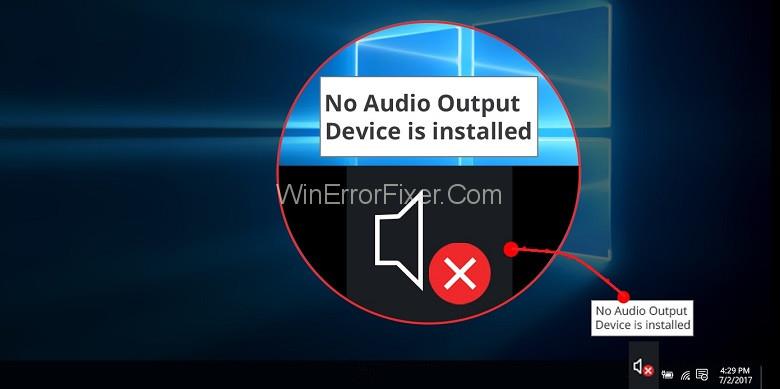 Aucun périphérique audio n'est installé dans Windows 10 {Résolu}