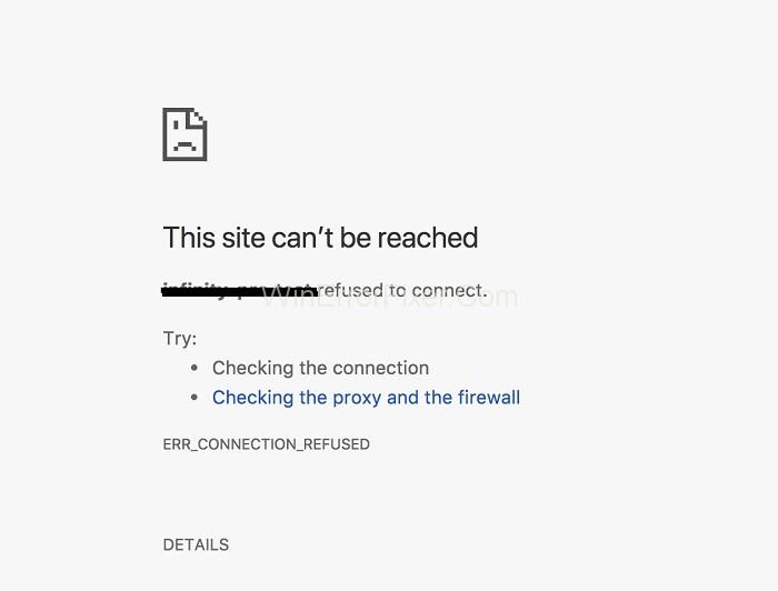 No se puede acceder a este sitio Error en Google Chrome
