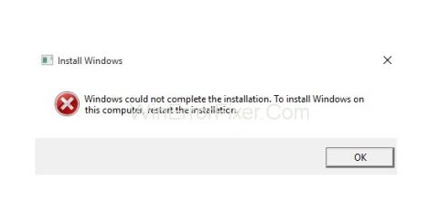 Windows no pudo completar la instalación {resuelto}