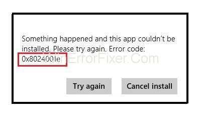 0x8024001e Kesalahan pada Windows Store {Terpecahkan}