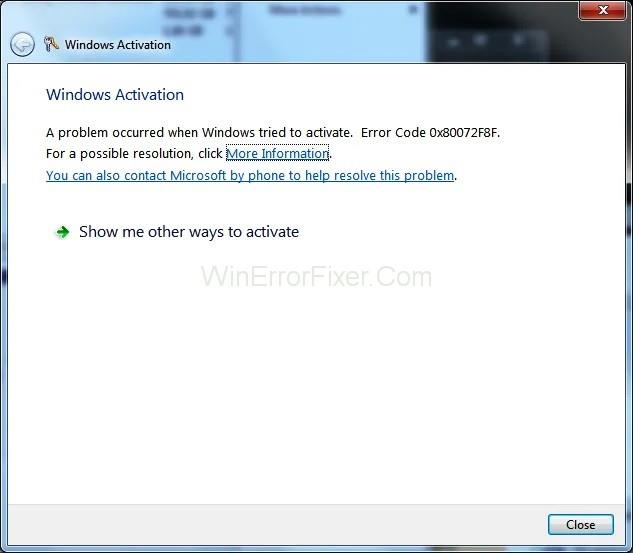 Windows Activation Error 0x80072f8f {Solved}