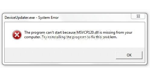 MSVCR120.dll est une erreur manquante dans Windows 10 {Résolu}
