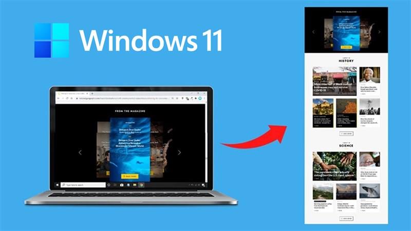 Instructions for capturing the entire screen on Windows 11