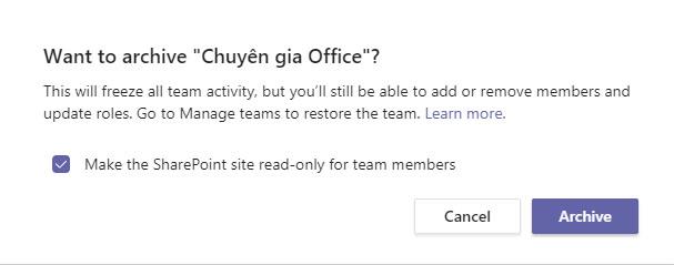 How to Archive and Restore a Microsoft Teams Team