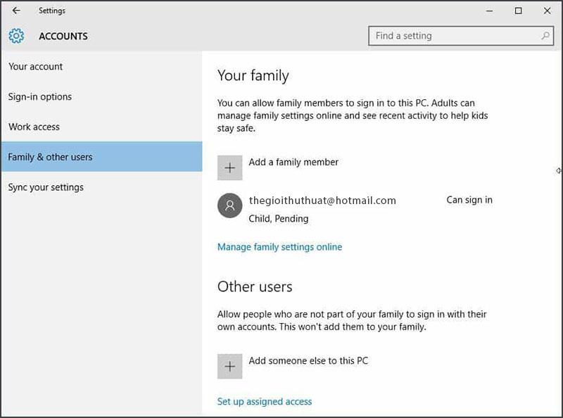 Install and use Family Safety on Windows 10