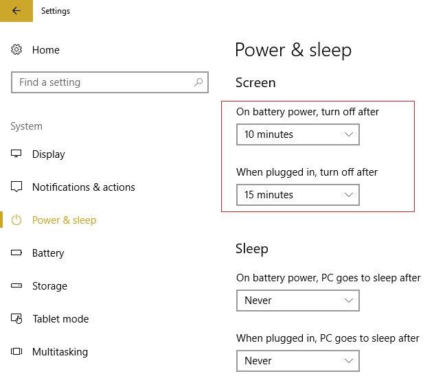 Comment changer le délai de verrouillage de l'écran dans Windows 10