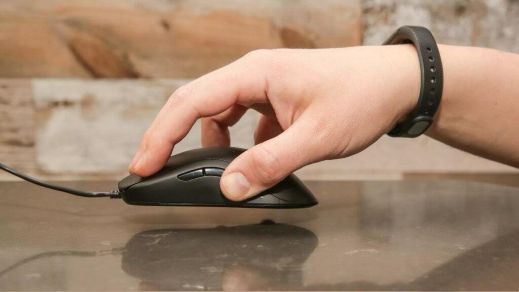 3 mânere de bază pentru mouse: palmă, gheare și vârf de deget