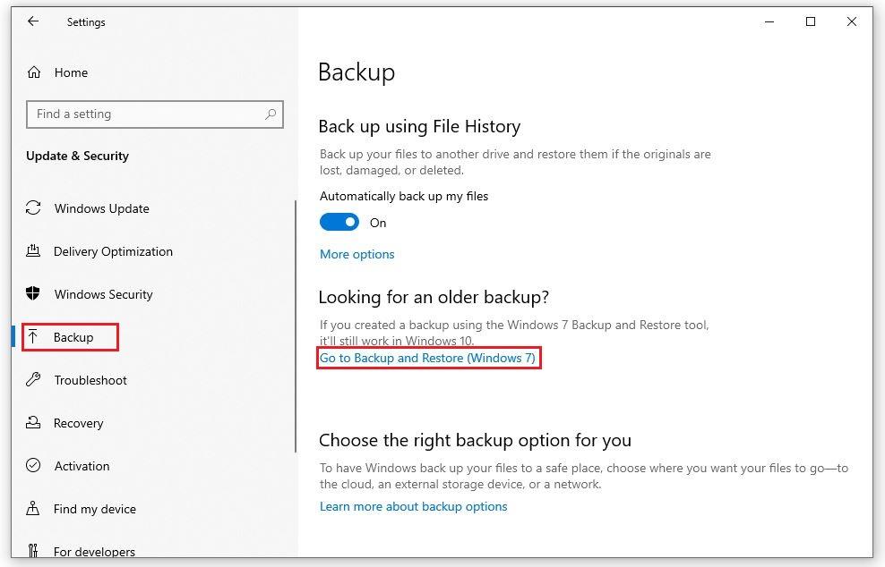 Instructions for backing up and restoring Windows 10 computer data